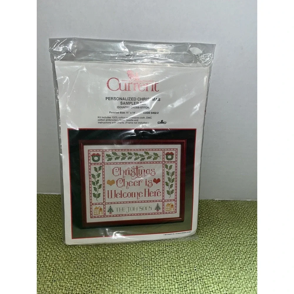 Current Counted Cross Stitch Personalized Christmas Sampler Kit 11x14‎